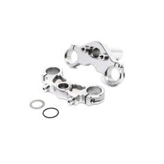 Losi - Aluminium Triple Clamp Set, Silver: Promoto-MX (LOS364006)