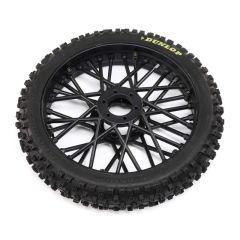 Losi - Dunlop MX53 Front Tire Mounted, Black: Promoto-MX (LOS46004)