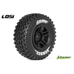 Louise SC-HUMMER shortcourse Soft banden op zwarte velgen - Losi 4x4 (FR)