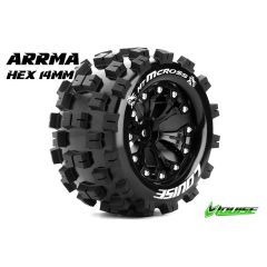 Louise MT-MCROSS Banden Set - 2.8" Velgen Zwart - Hex 14mm (electro 4WD: FR/RR)