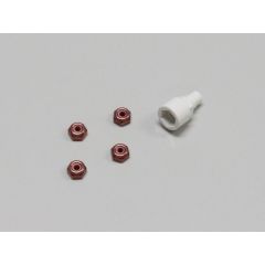 Color nylon nut (red) (MZW-13R)