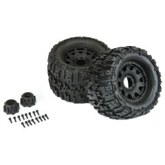 Proline Trencher X3.8" All Terrain banden (2 stuks) op Raid Black 8x32 velgen