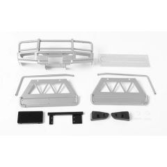 RC4WD Trifecta Front Bumper, Sliders and Side Bars for Land Cruiser LC70 Body (Silver) (VVV-C0413)