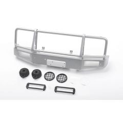 RC4WD Trifecta Bumper w/ Round Lights for Capo Racing Samurai 1/6 RC Scale Crawler (Silver) (VVV-C0900)