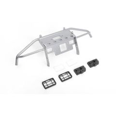 RC4WD Guardian Steel Front Winch Bumper w/ Lights for Axial 1/10 SCX10 II UMG10 (Silver) (VVV-C0929)