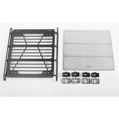 RC4WD Command Roof Rack w/ Diamond Plate & 4x Square Lights for Traxxas Mercedes-Benz G 63 AMG 6x6 (Style B) (VVV-C1004)