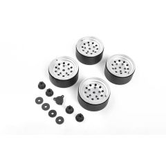 RC4WD Burato 2.2 Beadlock Wheels w/ Center Caps (Silver) (VVV-C1017)