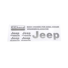 RC4WD Metal Logo Decal Sheet for Axial 1/10 SCX10 III Jeep (Gladiator/Wrangler) (Silver) (VVV-C1136)