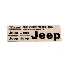 RC4WD Metal Logo Decal Sheet for Axial 1/6 SCX6 Jeep Wrangler (Black) (VVV-C1212)