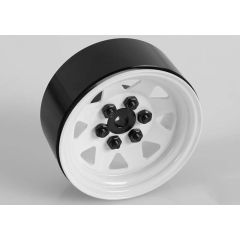 RC4WD 6 Lug Wagon 1.9 Single Steel Stamped Beadlock Wheel (White) (Z-Q0024)