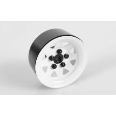 RC4WD 5 Lug Wagon 1.9 Single Steel Stamped Beadlock Wheel (White) (Z-Q0033)