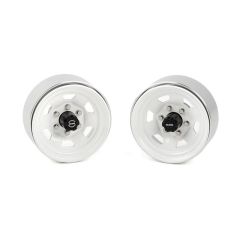 RC4WD Stamped Steel 1.7 Beadlock SR5 Wheels (White/Black) (Z-W0066)