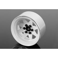 RC4WD 6 Lug Wagon 2.2 Steel Stamped Beadlock Wheels (White) (Z-W0146)