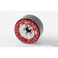 RC4WD TRO 1.7 Stamped Steel Beadlock Wheels (Red/Chrome) (Z-W0225)