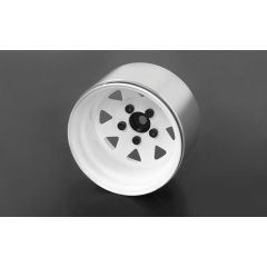 RC4WD 5 Lug Deep Dish Wagon 1.9 Steel Stamped Beadlock Wheels (White) (Z-W0242)