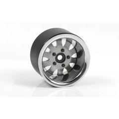 RC4WD 1.9 5 Lug Steel Wheels w/Beauty Ring (Silver) (Z-W0327)