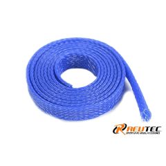 Kabel beschermhoes - Gevlochten - 10mm - Blauw - 1m