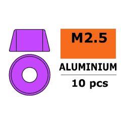 Aluminium Washer voor M2.5 Socket Head Screws (BD: 7mm) - Paars - 10st