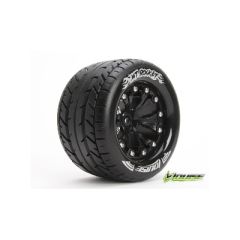 Louise MT-Rocket Banden Set - 2.8" Velgen Zwart - 1/2" Offset - Hex 12mm (electro 2WD: FR, electro 4x4: FR/RR, nitro 2WD RR)