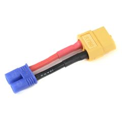 Conversie kabel XT60 Vrouw > EC2 Man met silicone kabel 14AWG