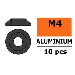 Aluminium Washer voor M4 Button Head Screws (BD: 12mm) - Gun Metal - 10st