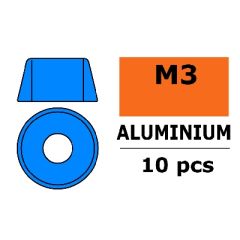 Aluminium Washer voor M3 Socket Head Screws (BD: 8mm) - Blauw - 10st