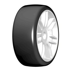 GRP T02 SLICK - S1 XXSoft - Mounted on New Spoked White Wheel - 1 Pair