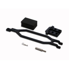 Hold down, battery/ hold down retainer/ battery post/ foam spacer/ angled body clip (TRX-5827X)