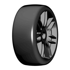 GRP T02 SLICK - S2 XSoft - Mounted on New Spoked Black Wheel - 1 Pair