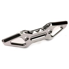 Evolution-6 Billet Machined Alloy Front Bumper, Silver - Traxxas E-Revo