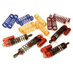 Integy XSR2 HeavyDuty Piggyback Shock Set w/ Ti-Nitride Shaft, Rood - Traxxas Slash/Rustler/Stampede