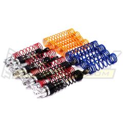 Integy XSR2 HeavyDuty Piggyback Shock Set w/ Ti-Nitride Shaft, Zilver - Traxxas Slash, Rustler, Stampede