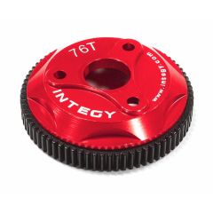 Integy - 76T Metal Spur Gear, Red - Traxxas Rustler, Stampede 2WD, Slash 2WD