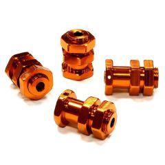 Integy Billet Extended Wheel Hub 17mm Hex, Orange - Traxxas Bandit/Slash/Rustler/Stampede 2WD