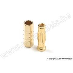 4.0mm goudstekker car, Man. + Vrouw. (4 paar)