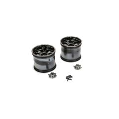 420S Force Wheel w/Cap, Black Chrome (2)  (LOS44000)