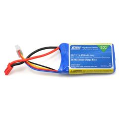E-Flite Lipo 30c 11,1 volt 450mah met JST Stekker