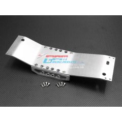 Alloy chassis lower brace + armor centre skid with screws - Blauw