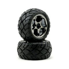 Tires & wheels, assembled (tracer 2.2" black chrome wheels, anaconda 2.2" tires with foam inserts) (2) (bandit rear)