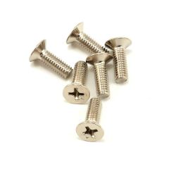 Screws, 4x12mm countersunk machine (100-degree) (6)