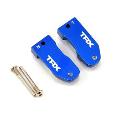 Caster blocks, 30-degree, blue-anodized 6061-t6 aluminum (left & right)