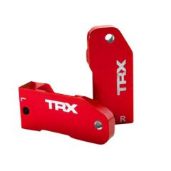 Caster blocks, 30-degree, red-anodized 6061-t6 aluminum (left & right)