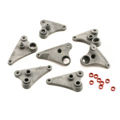 Rocker arm set, progressive-2 (90-t)/ spacers (red aluminum) (8)