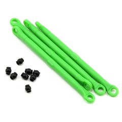 Toe link, front & rear (molded composite) (green) (4)/ hollow balls (8) (1/16 E-Revo)