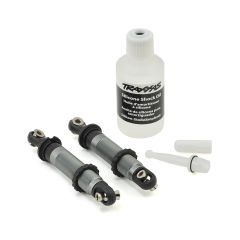 Shocks, GTS, silver aluminum (assembled with spring retainers) (2)