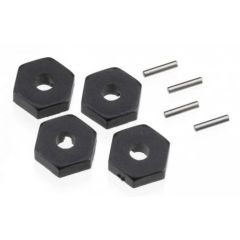 Wheel hubs, hex (4)/ axle pins (1.5x8mm) (4)