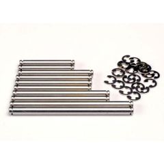 Suspension pin set, stainless steel (w / e-clips)