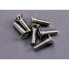 Screws, 3x10mm countersunk machine (6)