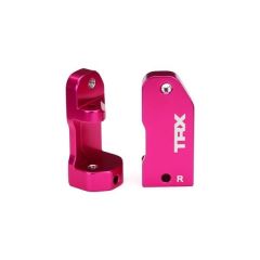 Caster blocks, 30-degree, pink-anodized 6061-t6 aluminum (left & right) (TRX-3632P)