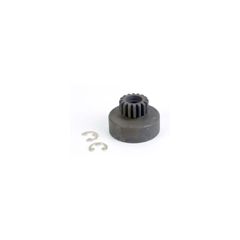 Clutch bell, (16-tooth)/5x8x0.5mm fiber washer (2)/ 5mm e-clip (requires #2728 - ball bearings, 5x8x2.5mm (2)